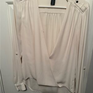 White House Black Market Cream Blouse